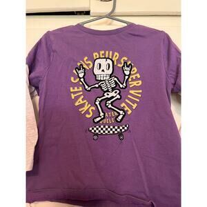 Du Pareil Au Meme French skeleton skateboarding boys shirt sz 5 110cm
